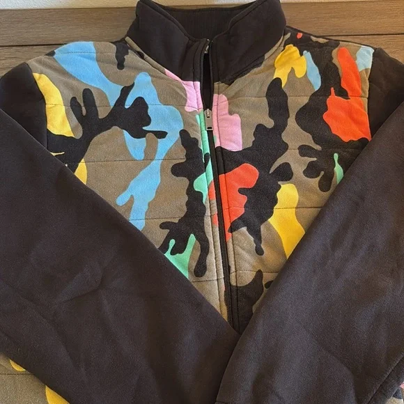 [Valentino] Vintage Puffer Camouflage Full-Zip Lightweight Bomber Jacket Men’s L - Picture 3 of 14